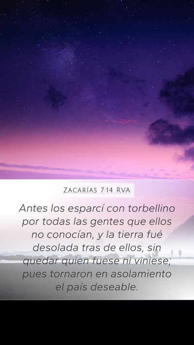 Zacarías 7:14 RVA Bible Verse Image