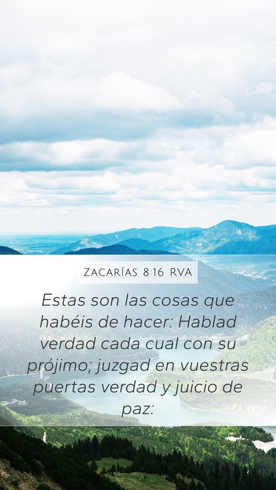 Zacarías 8:16 RVA Bible Verse Image