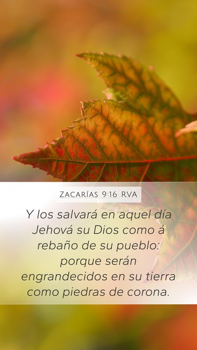 Zacarías 9:16 RVA Bible Verse Image