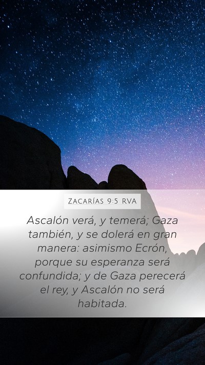 Zacarías 9:5 RVA Bible Verse Image