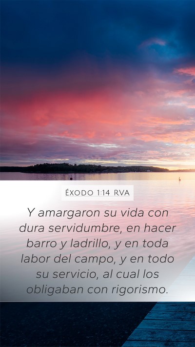 Éxodo 1:14 RVA Bible Verse Image