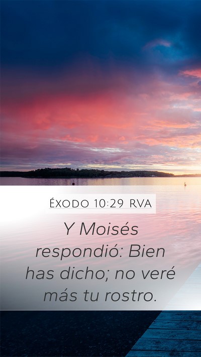Éxodo 10:29 RVA Mobile Phone Wallpaper - Y Moisés respondió: Bien has dicho; no veré - Mobile Bible Verse Wallpaper