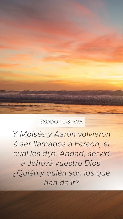 Éxodo 10:8 RVA Bible Verse Image