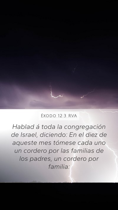 Éxodo 12:3 RVA Bible Verse Image