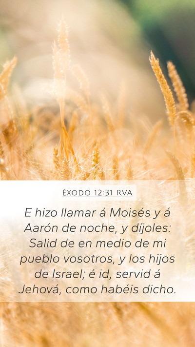Éxodo 12:31 RVA Bible Verse Image
