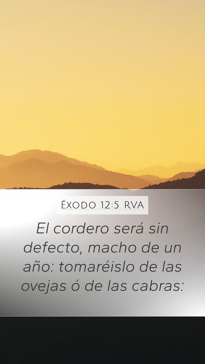 Éxodo 12:5 RVA Bible Verse Image