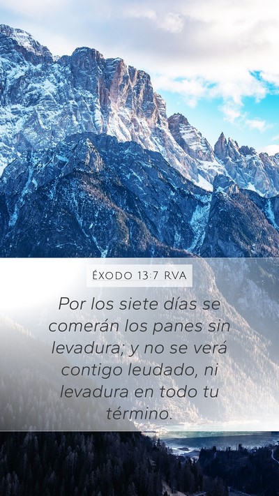 Éxodo 13:7 RVA Bible Verse Image