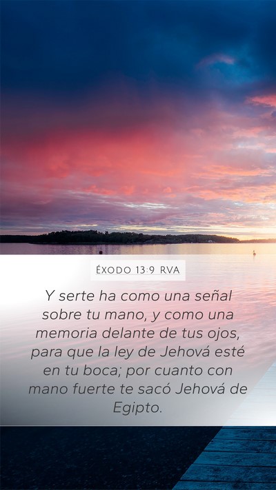 Éxodo 13:9 RVA Bible Verse Image