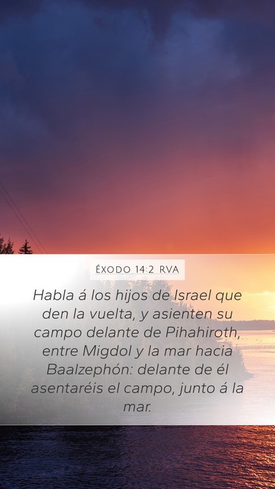 Éxodo 14:2 RVA Bible Verse Image