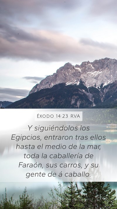 Éxodo 14:23 RVA Bible Verse Image