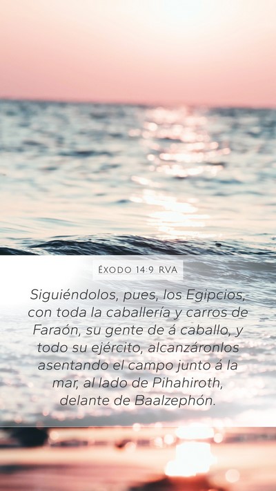 Éxodo 14:9 RVA Bible Verse Image