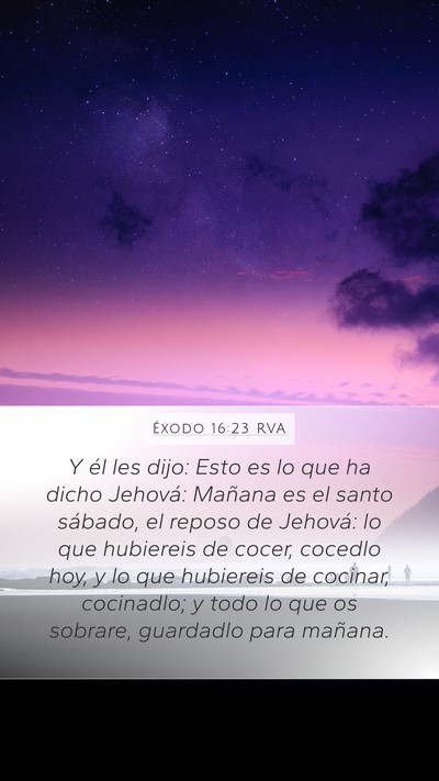 Éxodo 16:23 RVA Bible Verse Image