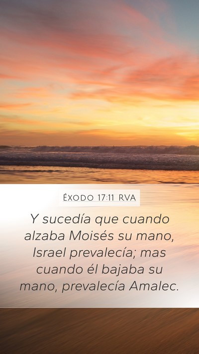 Éxodo 17:11 RVA Bible Verse Image