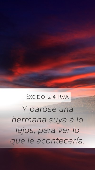 Éxodo 2:4 RVA Bible Verse Image