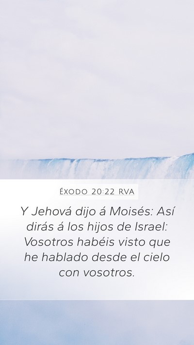 Éxodo 20:22 RVA Bible Verse Image