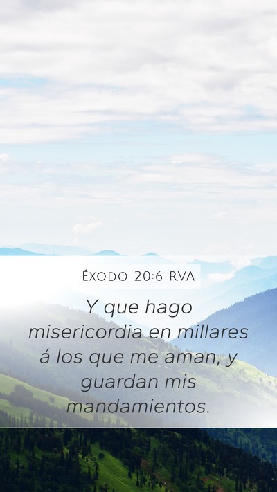 Éxodo 20:6 RVA Bible Verse Image