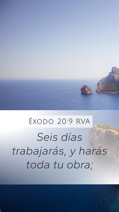 Éxodo 20:9 RVA Bible Verse Image