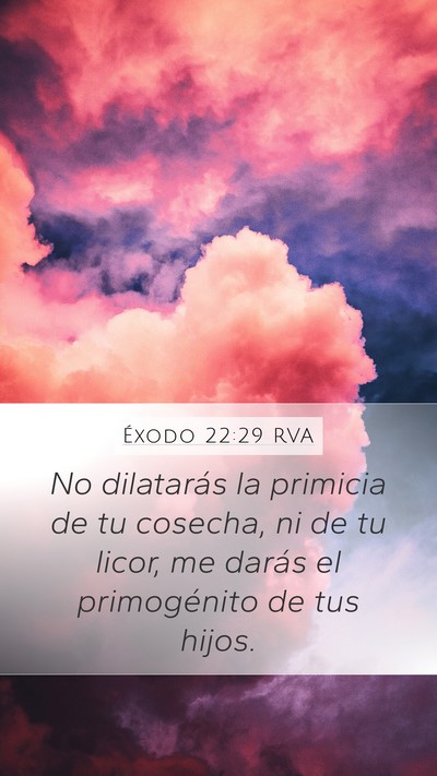 Éxodo 22:29 RVA Bible Verse Image