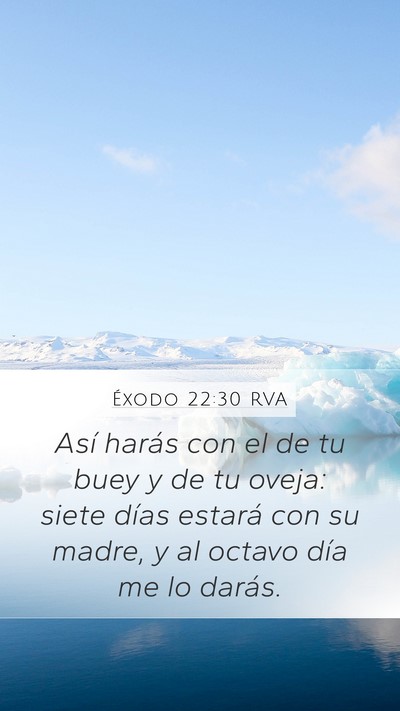 Éxodo 22:30 RVA Bible Verse Image