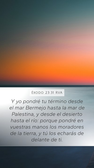Éxodo 23:31 RVA Bible Verse Image