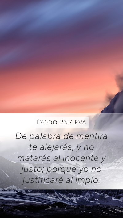 Éxodo 23:7 RVA Bible Verse Image