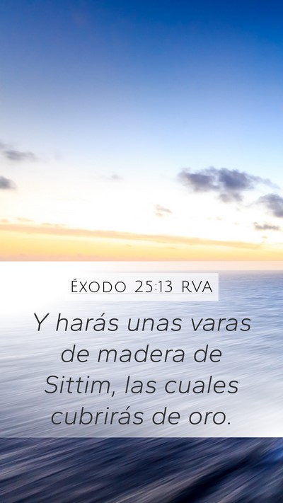 Éxodo 25:13 RVA Bible Verse Image