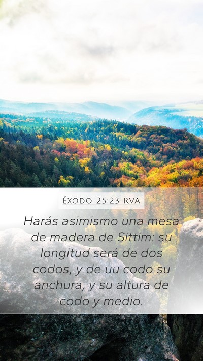 Éxodo 25:23 RVA Bible Verse Image