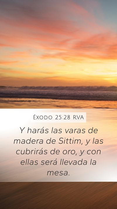 Éxodo 25:28 RVA Bible Verse Image