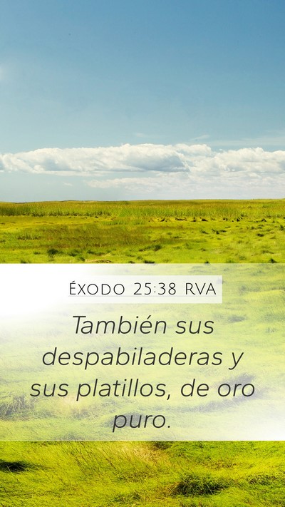Éxodo 25:38 RVA Mobile Phone Wallpaper - También sus despabiladeras y sus platillos, de - Mobile Bible Verse Wallpaper