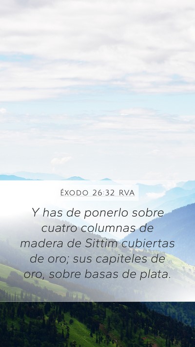 Éxodo 26:32 RVA Bible Verse Image
