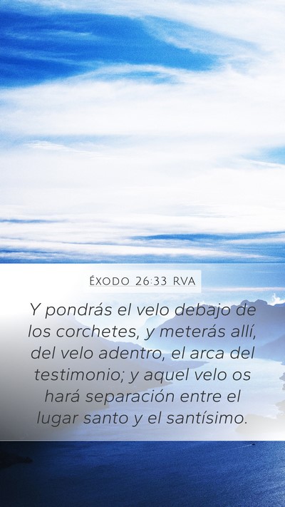 Éxodo 26:33 RVA Bible Verse Image