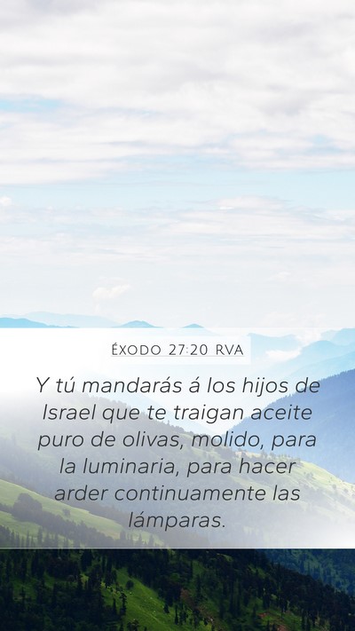 Éxodo 27:20 RVA Bible Verse Image