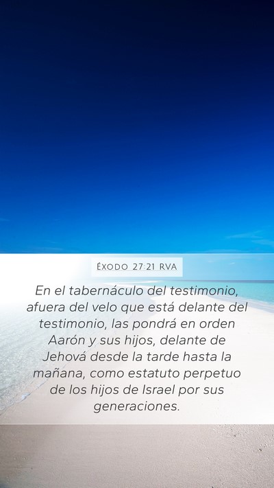 Éxodo 27:21 RVA Bible Verse Image