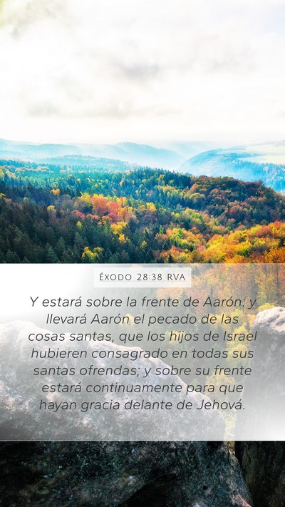 Éxodo 28:38 RVA Bible Verse Image