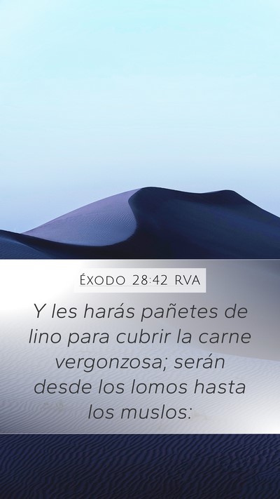 Éxodo 28:42 RVA Bible Verse Image