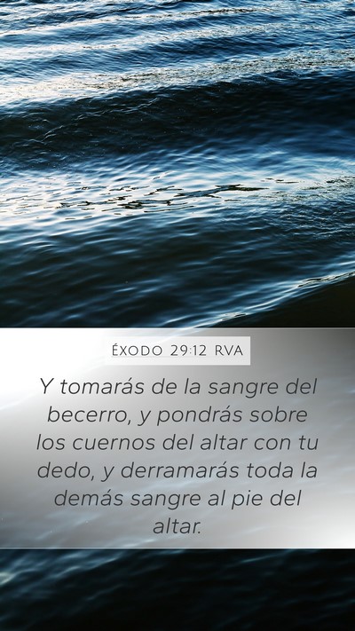 Éxodo 29:12 RVA Bible Verse Image