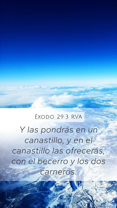Éxodo 29:3 RVA Bible Verse Image