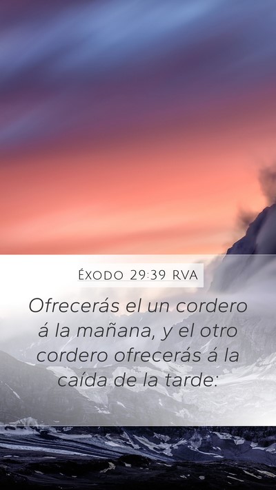 Éxodo 29:39 RVA Bible Verse Image