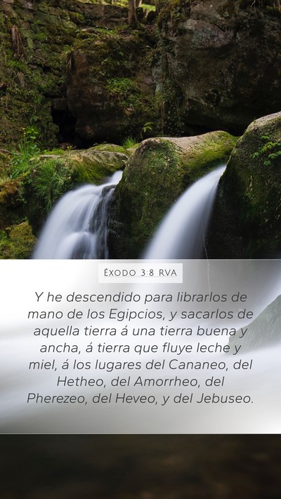 Éxodo 3:8 RVA Bible Verse Image