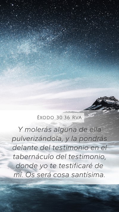 Éxodo 30:36 RVA Bible Verse Image