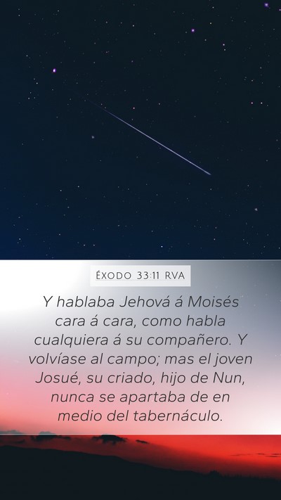 Éxodo 33:11 RVA Bible Verse Image