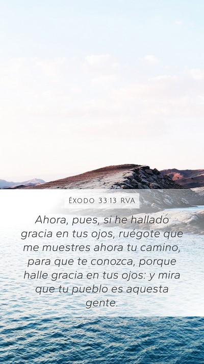 Éxodo 33:13 RVA Bible Verse Image