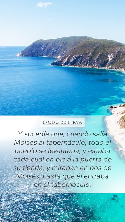 Éxodo 33:8 RVA Mobile Phone Wallpaper - Y sucedía que, cuando salía Moisés al - Mobile Bible Verse Wallpaper