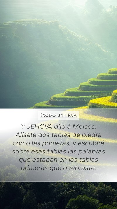 Éxodo 34:1 RVA Bible Verse Image