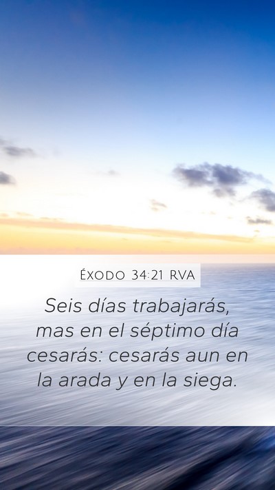 Éxodo 34:21 RVA Bible Verse Image