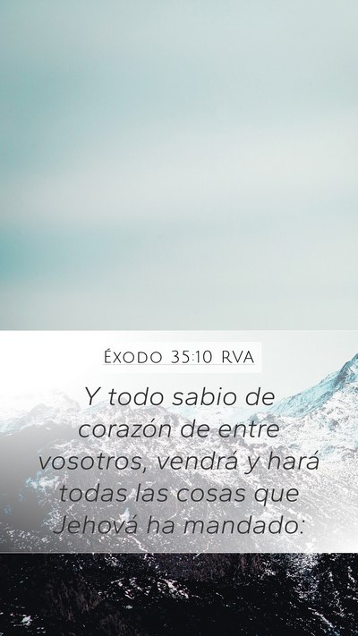 Éxodo 35:10 RVA Bible Verse Image
