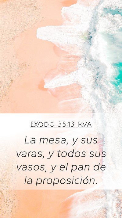 Éxodo 35:13 RVA Bible Verse Image