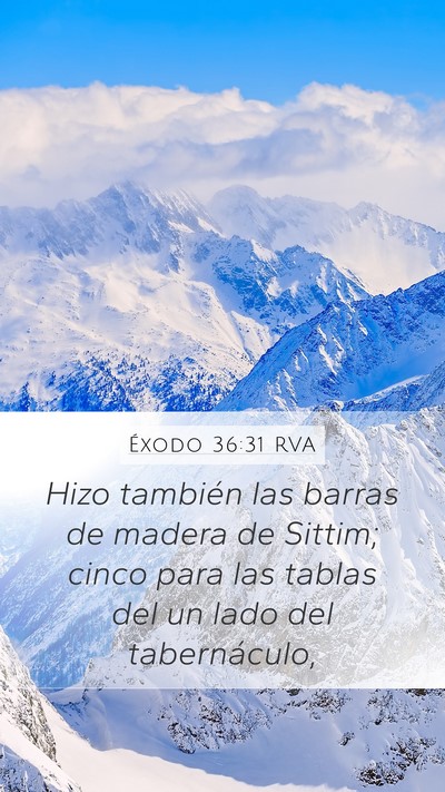 Éxodo 36:31 RVA Bible Verse Image