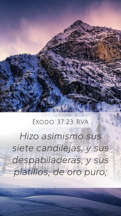 Éxodo 37:23 RVA Bible Verse Image