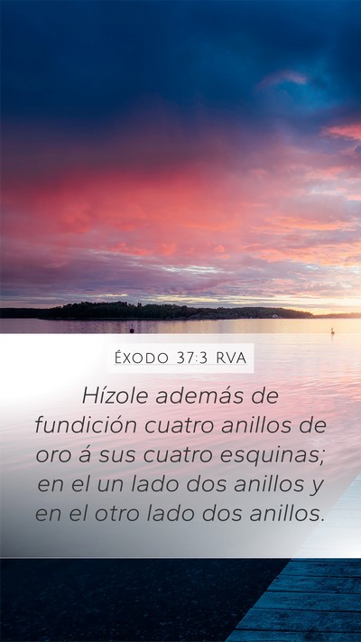 Éxodo 37:3 RVA Bible Verse Image